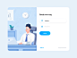 Work 办公 office blue card 工作 work 插画 design interface illustration