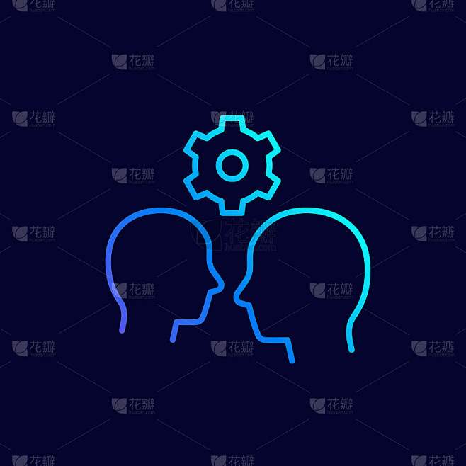 人机交互，矢量线性图标