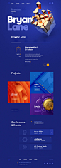 一组蓝紫配色的网页设计作品
#灵感的诞生# ​​​​