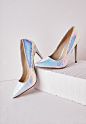 Stiletto Heel Court Shoe White Holographic - Shoes - High Heels - Missguided: