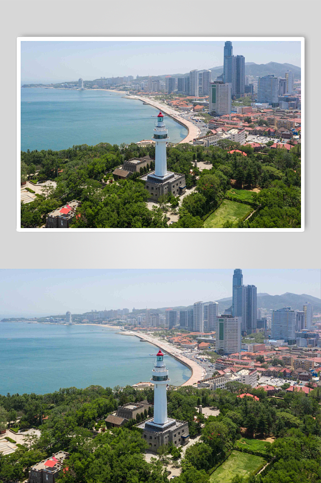 烟台山风光航拍图片-众图网