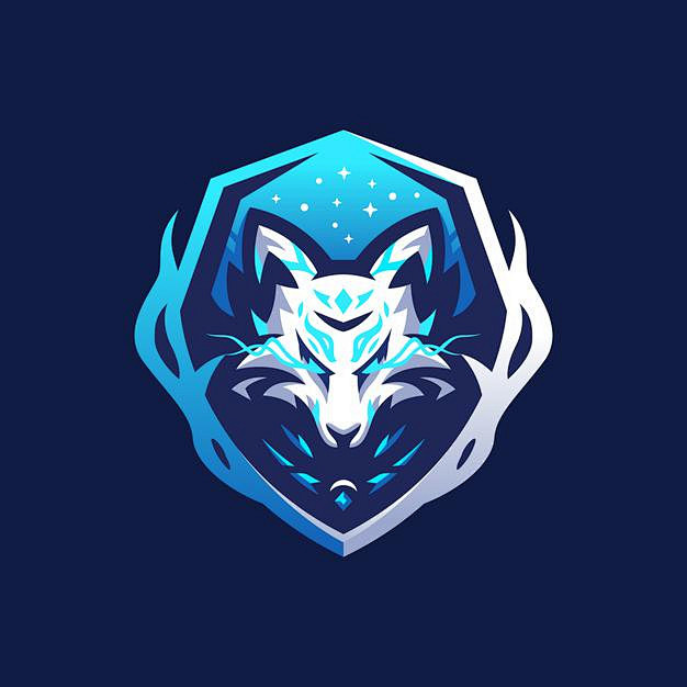 蓝狐盾牌，狐狸，logo标志矢量图素材
