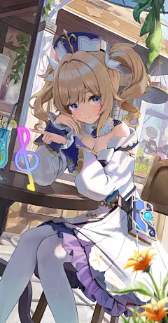 原神#芭芭拉
画师： Yarn_
@不是可爱鬼