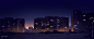 Advertising  architecture campaign city futur gradient ILLUSTRATION  light skyline vector