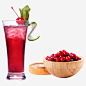 夏季冰爽鲜榨蔓越莓汁 png素材