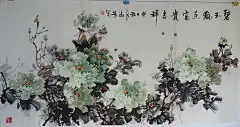 牡丹画 国画 横手绘字画真迹客厅挂画办公室玄关洛阳牡丹名家作品-淘宝网