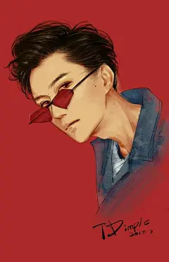 100张易烊千玺高清插画壁纸，千玺的迷妹们快存图吧