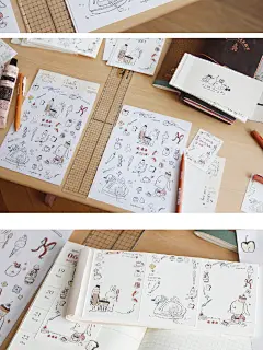 【甜味小调】白日梦原创可爱水彩手账插画风可撕便签贺卡和纸贴纸-淘宝网