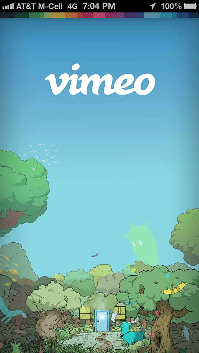 VIMEO分享视频应用启动界面设计，来源...