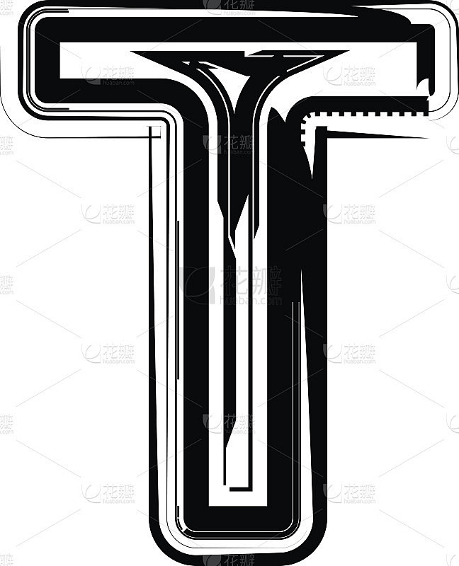 抽象的字母T