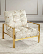 Melora Gold Hairhide Chair