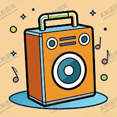 图标风格的音响 【酷图网】音响,音响素材,音响插图,矢量音响,图标风格,矢量图,插图,海报,广告素材,生活用品