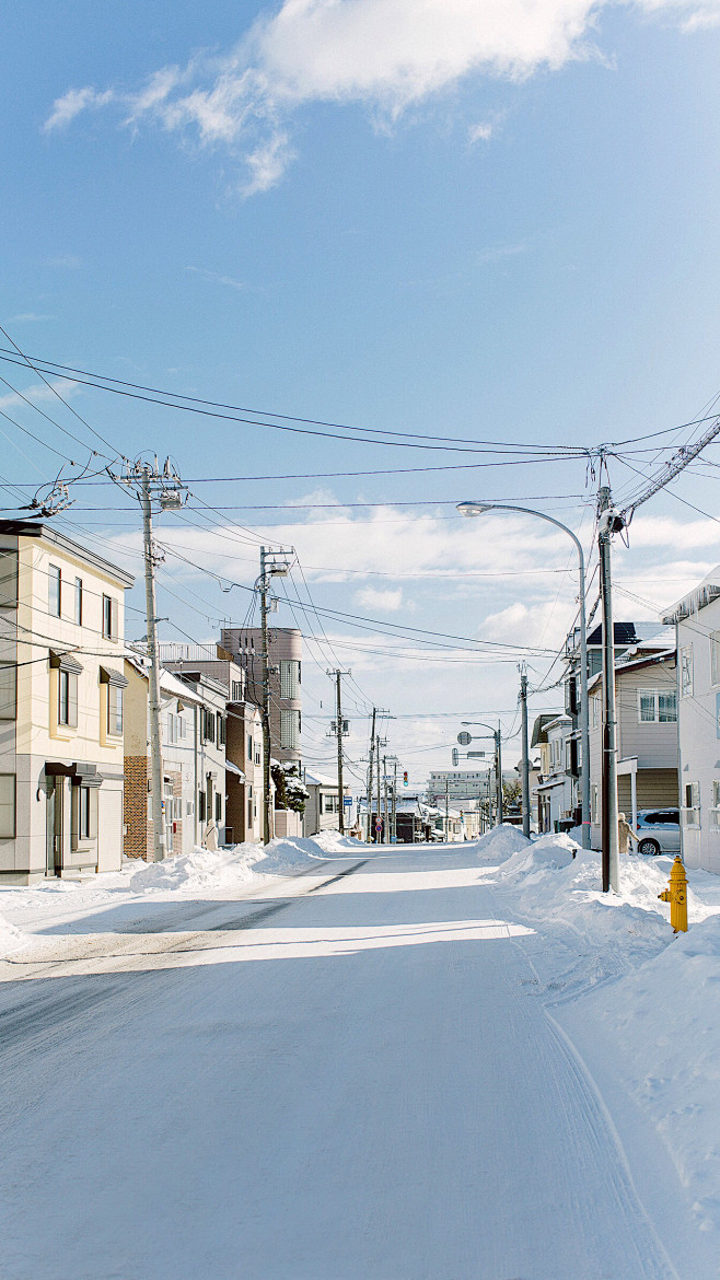 北海道的雪。  摄于：土司在拍照