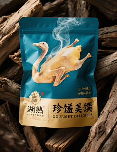 薯条喵猫采集到湖熟盐水鸭原装包装设计