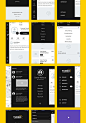 TURBO iOS Wireframe Kit (100+ app screens) : Turbo iOS Wireframe Kit - Consists of 100 screens, 9 categories: Sign in, Sign up, Walkthroughs, Navigation, Profile , Social , News, Multimedia, E-commerce, and also main components, text styles, 73 vector ico