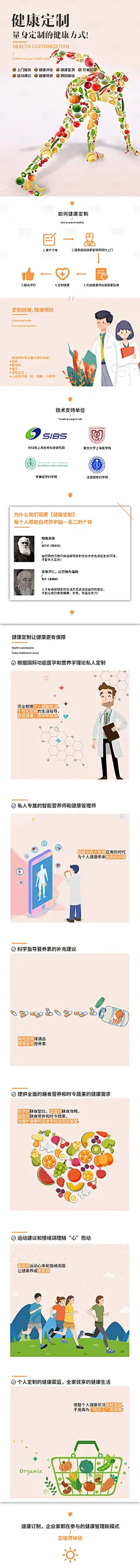【源文件下载】 电商详情页 淘宝详情页 健康 定制 营养师 插画 蔬果 设计作品 设计图集