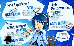 Windows萌娘窗边七美高清桌面壁纸可爱桌面壁纸1