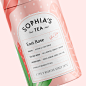 Sophia’s Tea 花茶时尚现代办公茶叶插画产品包装设计案例参考分享欣赏
