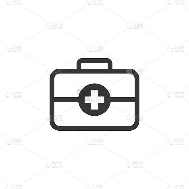 急救箱图标矢量插图