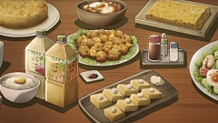 ジwuli*小天ベ采集到插画——美食