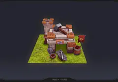 作品_手绘低模_铁匠铺2