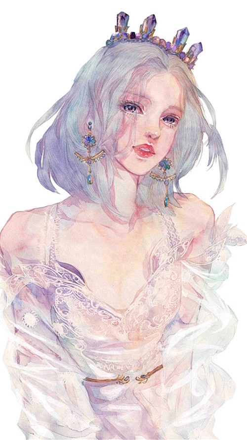 手绘水彩新娘插画(3)_LoveRose...