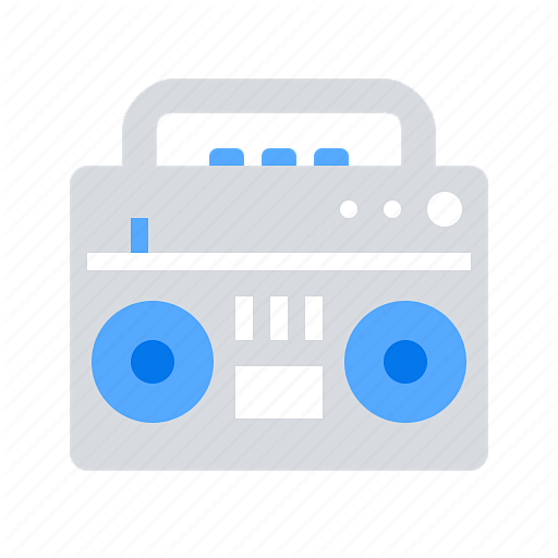 音箱，收音机，音乐图标