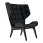 NORR11 Mammoth Chair Black Stained Oak Velvet | Houseology