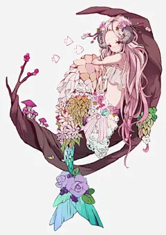 卡通说会人鱼高清素材 创意 女孩 女性 手绘少女 插画 美人鱼 美女 免抠png 设计图片 免费下载