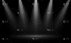带白光的黑色全景演播室背景-矢量