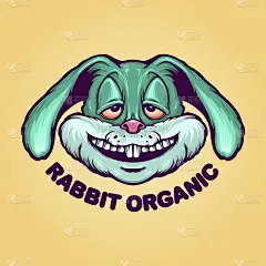 苍蝇兔子有机插图为您的工作标志，吉祥物商品t恤，贴纸和标签设计，海报，贺卡广告公司或品牌