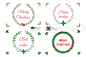 [美工云]-Christmas-wreath手绘矢量圣诞花纹边框矢量素材下载_PNG：