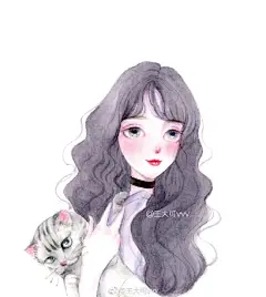 九张图每日一水彩插画分享手绘头像水彩美萌插画一天一画 浮绘 @本意绘片馆 @插画精选 @手绘插画 @自己印紙膠帶 @Mint原创手帐和纸胶带贴纸工作室 ​​​​