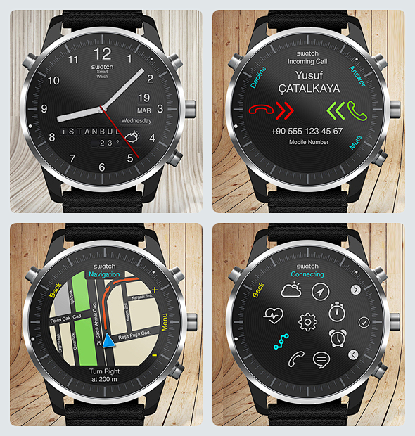 圆--智能手表UI设计 表盘
