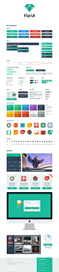 Flat UI 扁平化UI设计界面控件-附PS源文件下载