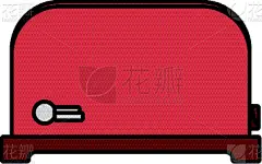 多士炉,面包,漫画,白色,金属,早晨,精神振作,清新,电,家庭生活