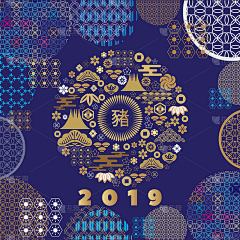 花开两生面_采集到纹样/图案/形状/构成/制品