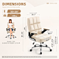 Amazon.com: YAMASORO High Back Executive Chair Home Office Chairs Velvet Computer Desk Chair with Wheels for Woman,Beige : Home & Kitchen