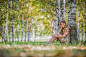 People 2048x1365 women model blonde nature grass trees Jana Osen