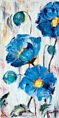 Blue Poppies Painting