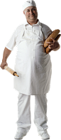 厨师 厨房 做菜师傅 人物PNG 模特 c4d 合成素材 白色服装 大厨 男女 PNG素材