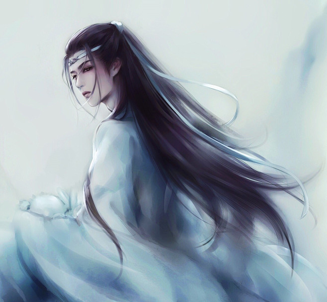 王一博蓝忘机手绘