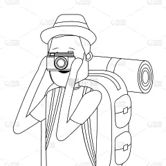 男人,旅行者,动画片,旅途,人,相机,图像,度假,拜访