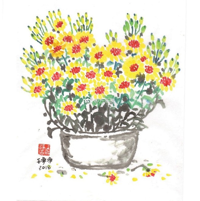 少儿水墨画/国画 参考图
花卉植物系列 ...