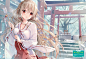 鸟居动漫女孩长发黑发红眼睛雪日本服装巫女