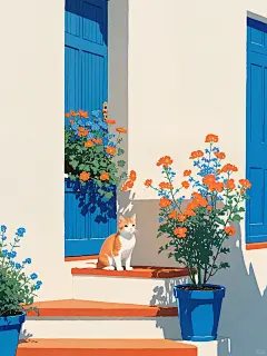 治愈系插画丨热烈的夏天，与花相伴 - 小红书