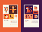 2018 Illustrated Calendar : We created this set of 12 unique printed 2018 calendar cards, featuring some highlights of each month, so that you won't forget what is important.Quality giclée printed on Felix Schoeller True Rag Etching 100% cotton paper.