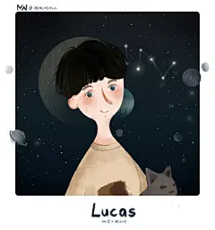  #小清新# #壁纸# #治愈系# #背景图# #插画# #姚望Lucas# #星球#