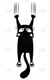 猫,墙,黑色,可爱的,传统,脉搏图,野生动物,剪影,抓