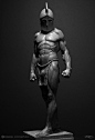 Spartan - Unarmed Warrior -  W.I.P, Daniel Cockersell : This sculpture I started a while ago for myself. These photos were taken when I was till working on him, so not yet finished. 
I'll post some photos of the finished piece some time soon.
Originally h
